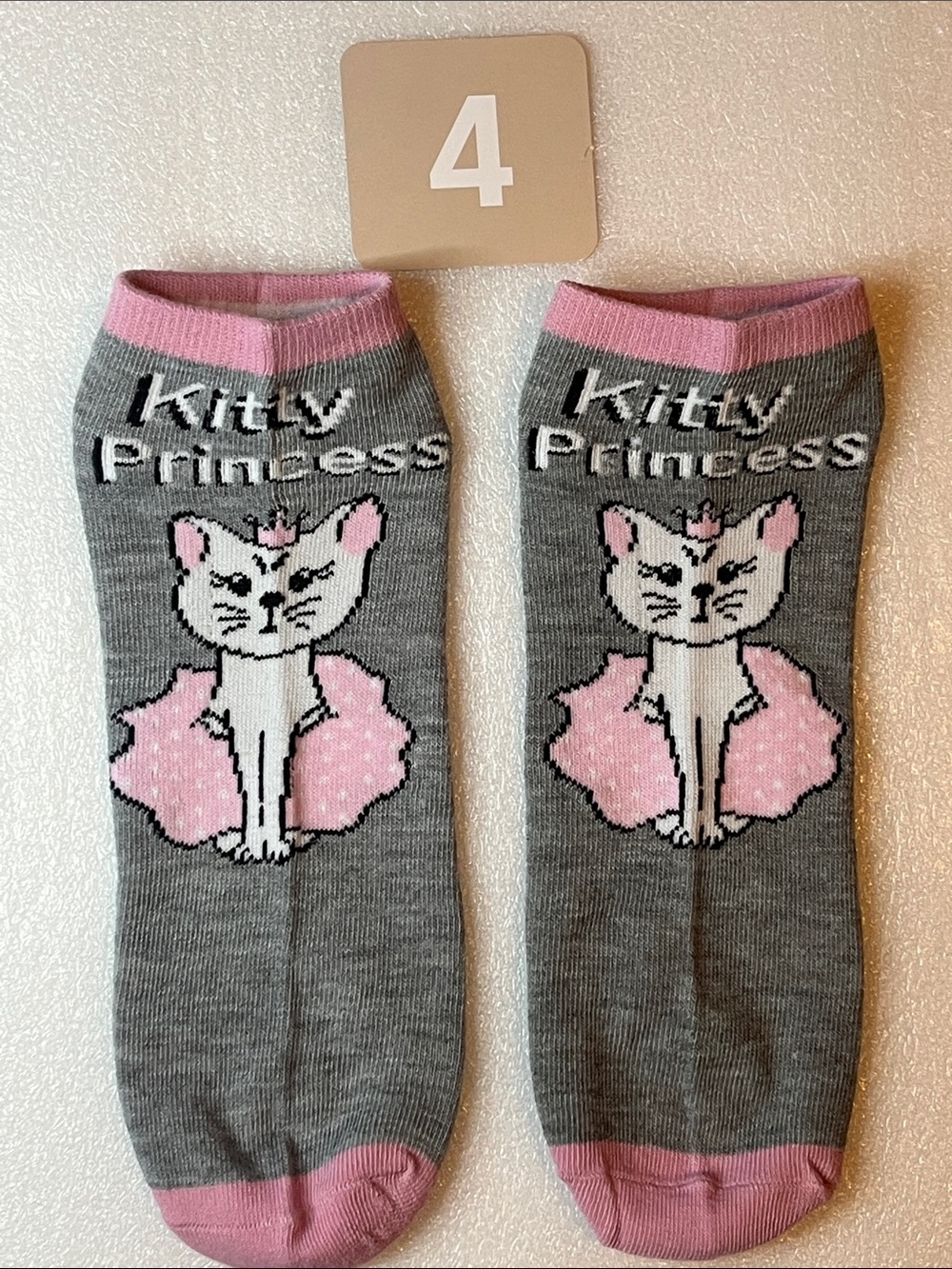 Sleepy Kitty Purple & Pink Cat Ankle Socks - Unbranded Pick 1 Pair - Picture 7 of 12